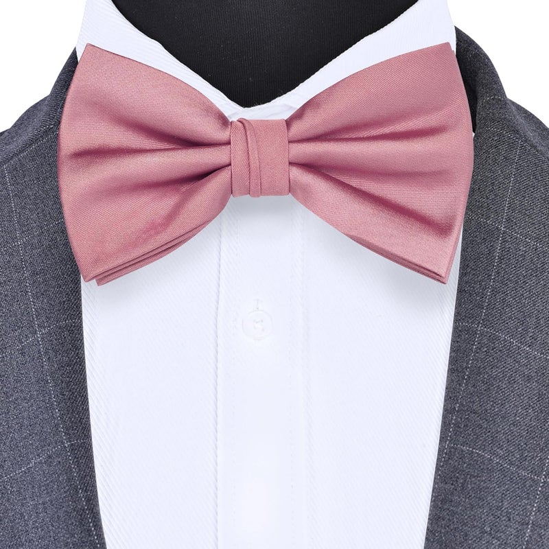 Branduce Mens Solid Color Adjustable Pre-tied Bow Tie for Men Party Wedding - Image 2